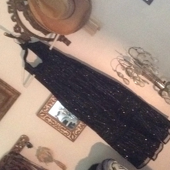 Black mesh sequined dress - Picture 4 of 8